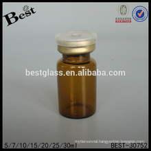 7ml round amber medical glass bottle for sale, amber chemical glass bottle, pharmaceutical small glass bottle supplier